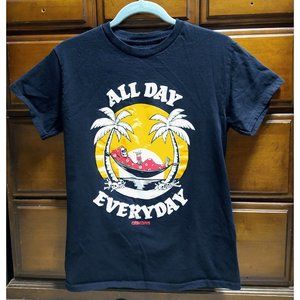 Grim Days Skull Skater T-Shirt Unisex Size Small Black Excellent Used Condition!